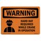 Signmission OSHA Hard Hat Required While Crane In Operation 10in X 7in Rigid Plastic, 10" W, 7" H, Landscape OS-WS-P-710-L-12630 - alternate 1